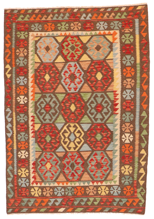 4x6 - Kilim Fine/Wool All Over Rectangle - Hand Knotted Rug