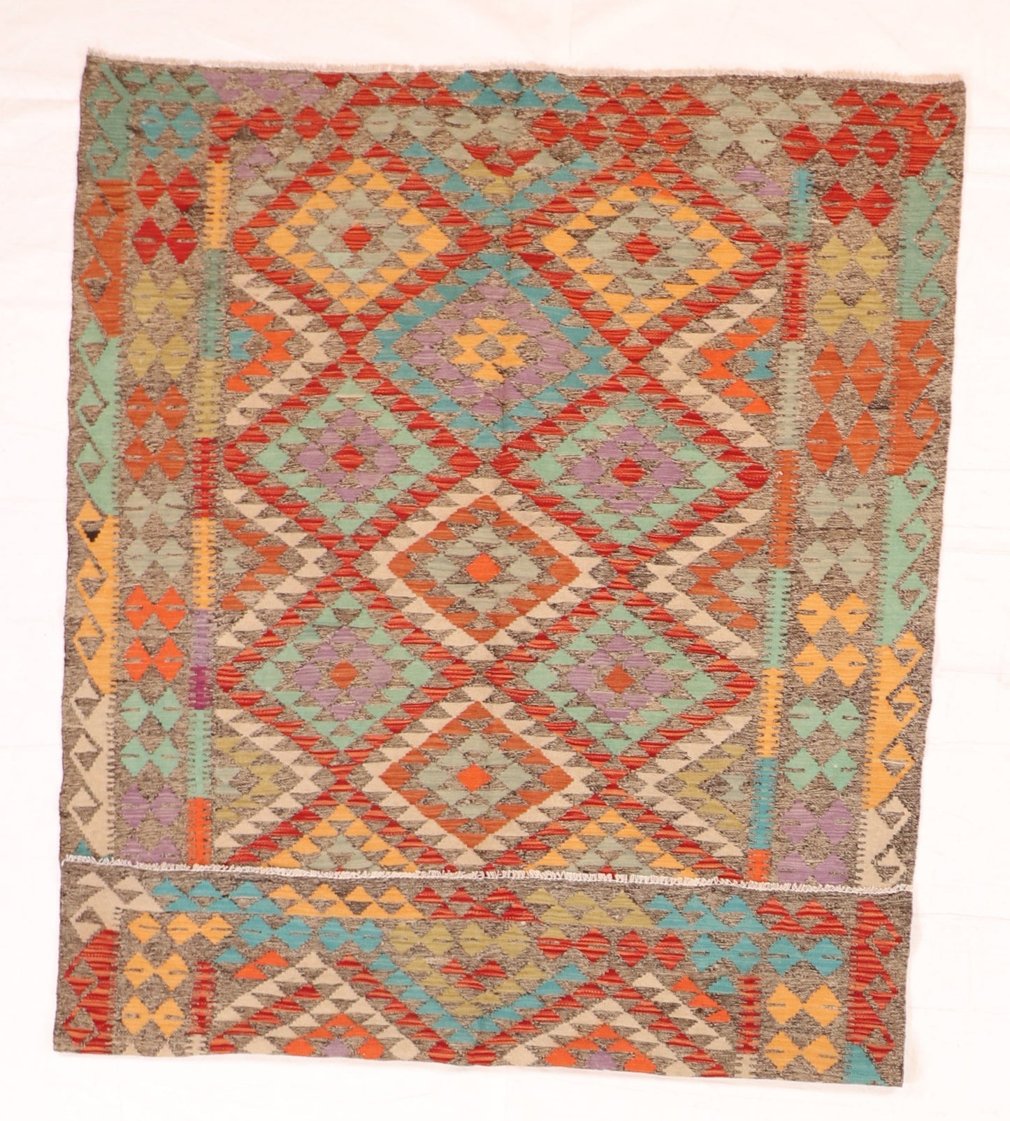 6x9 - Kilim Fine/Wool All Over Rectangle - Hand Knotted Rug