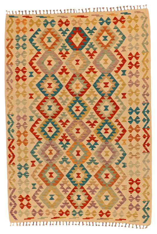 6x9 - Kilim Fine/Wool All Over Rectangle - Hand Knotted Rug