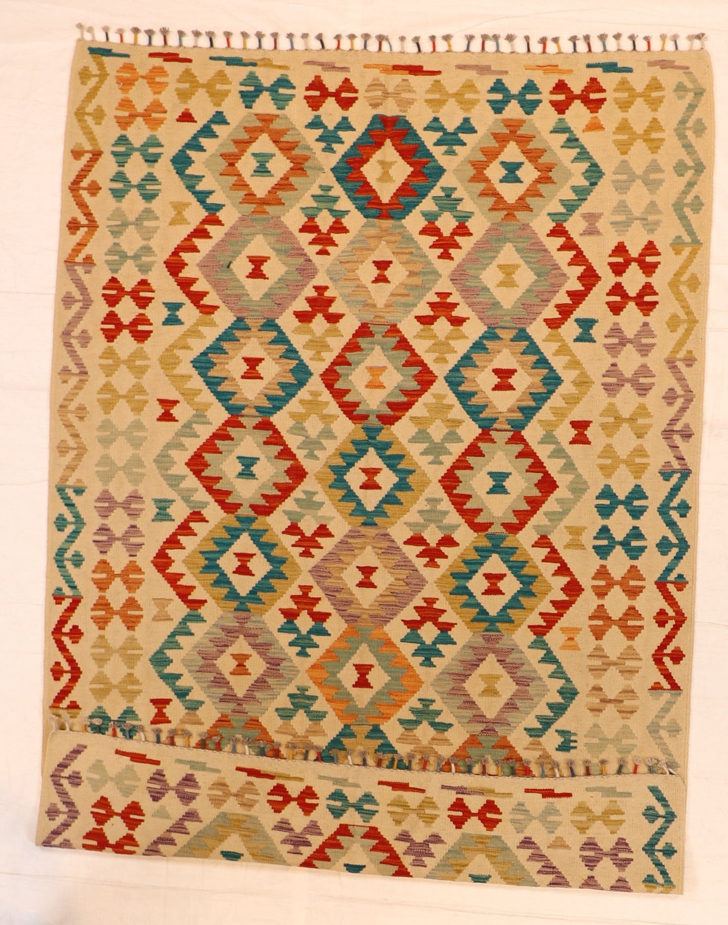 6x9 - Kilim Fine/Wool All Over Rectangle - Hand Knotted Rug