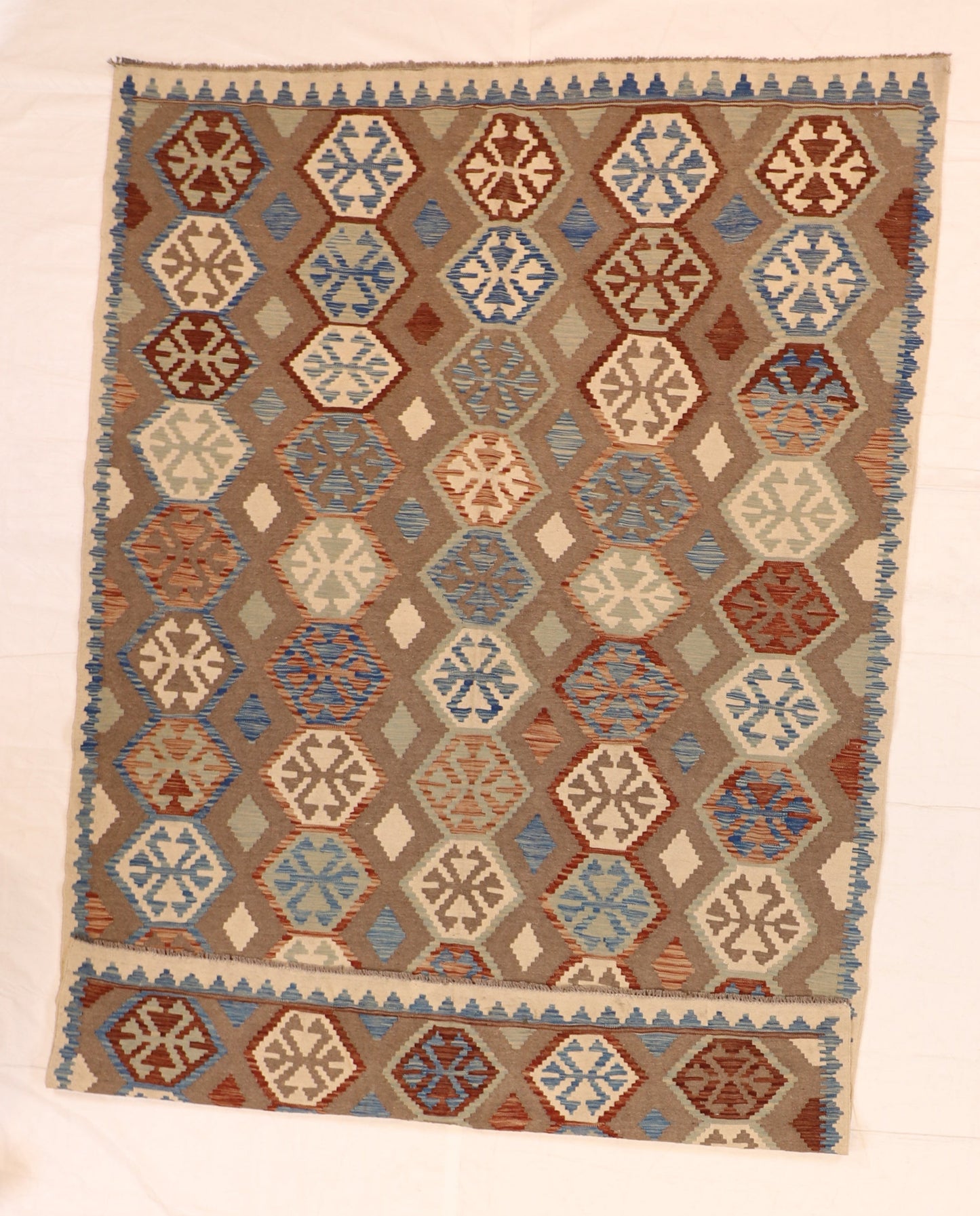 7x10 - Kilim Fine/Wool All Over Rectangle - Hand Knotted Rug