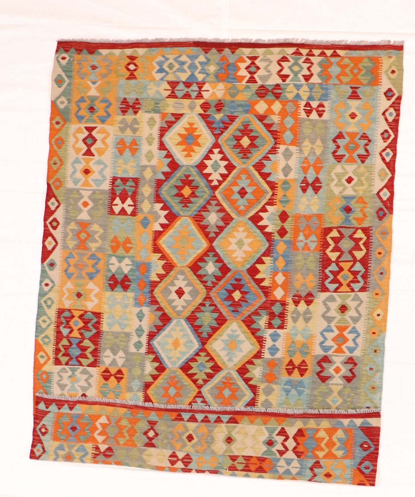 6x9 - Kilim Fine/Wool All Over Rectangle - Hand Knotted Rug