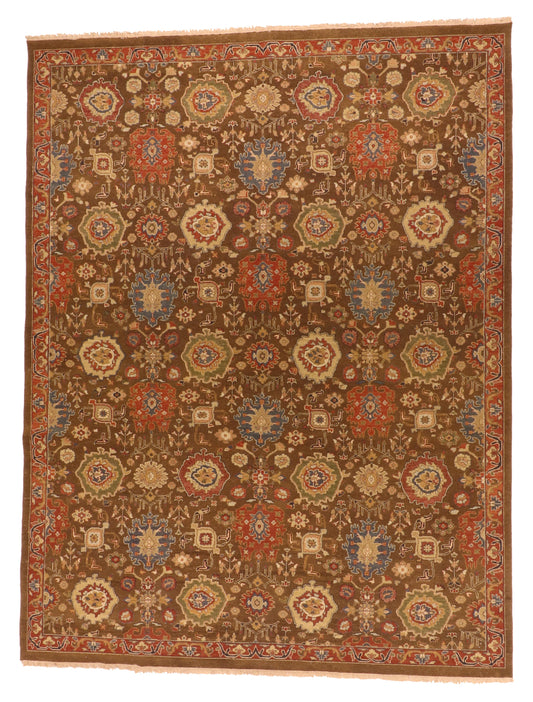 9x12 - Tabriz Wool/Sumak All Over Rectangle - Hand Knotted Rug