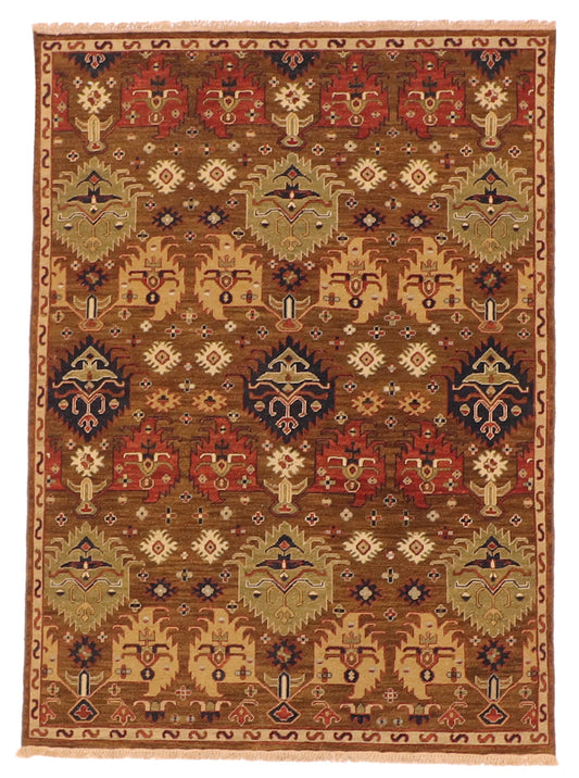 5x7 - Bakhtiarie Fine Wool All Over Rectangle - Hand Knotted Rug