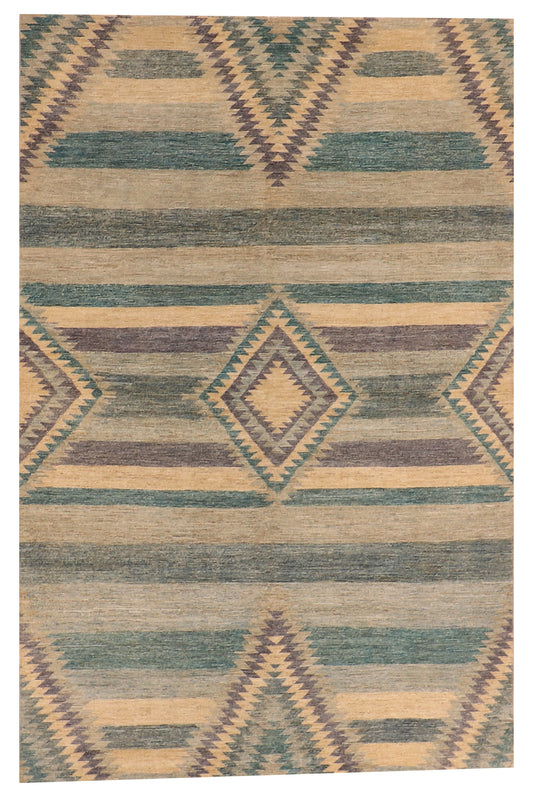 6x9 - Mountain Modern Fine/Wool All Over Rectangle - Hand Knotted Rug