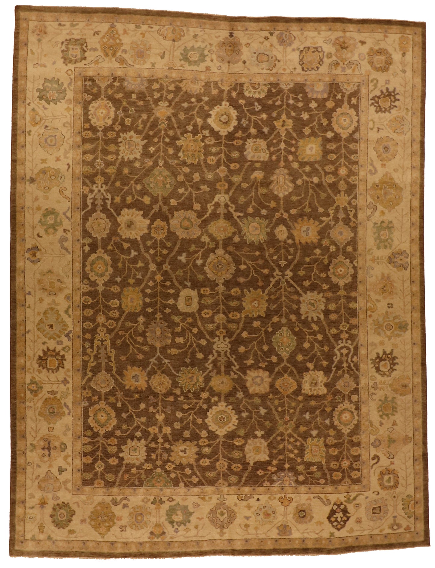 9x12 - Oushak Fine All Over Rectangle - Hand Knotted Rug