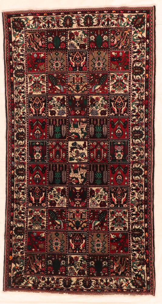 Runner - Bakhtiarie S.Antique All Over Rectangle - Hand Knotted Rug