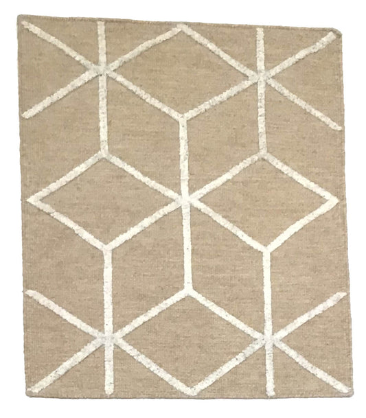 Square - Kilim Modern Fine Wool/Silk All Over - Hand Knotted Rug