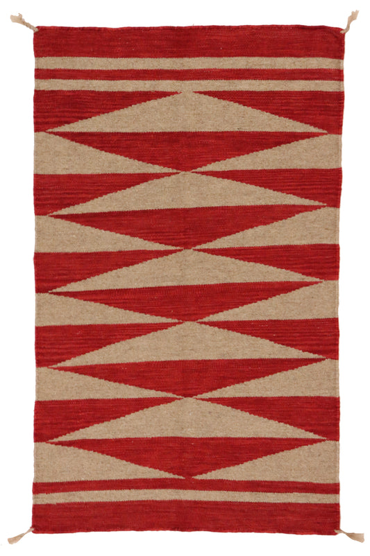 3x5 - Navajo Fine Wool All Over Rectangle - Hand Knotted Rug