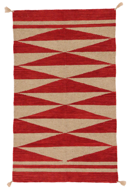 3x5 - Navajo Fine Wool All Over Rectangle - Hand Knotted Rug