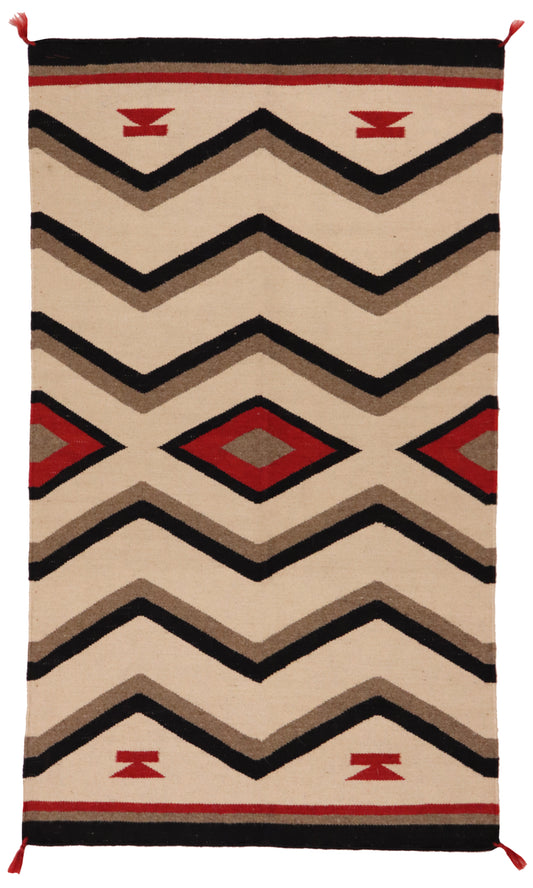 3x5 - Navajo Fine Wool All Over Rectangle - Hand Knotted Rug