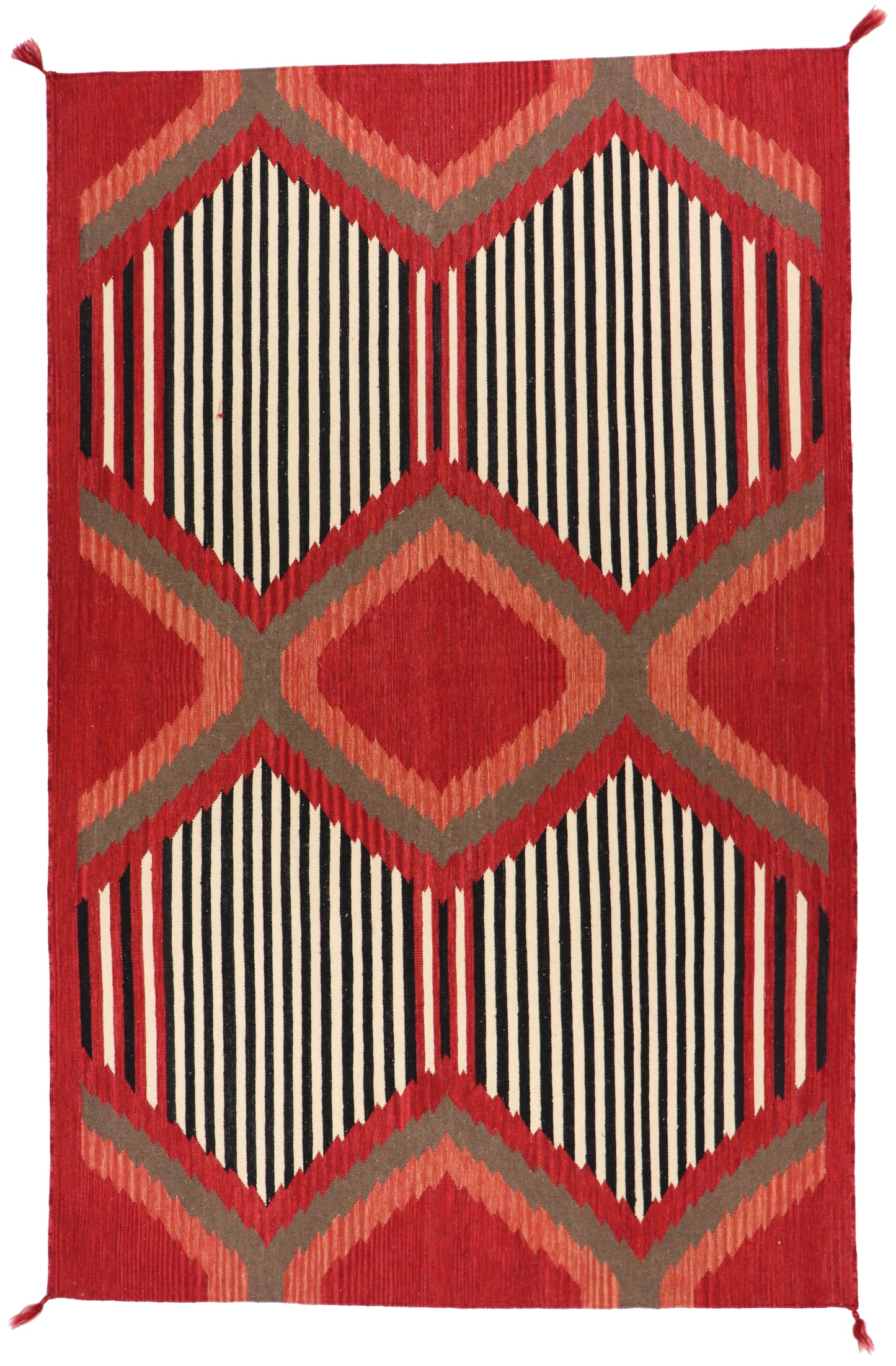 6x9 - Navajo Fine Wool All Over Rectangle - Hand Knotted Rug