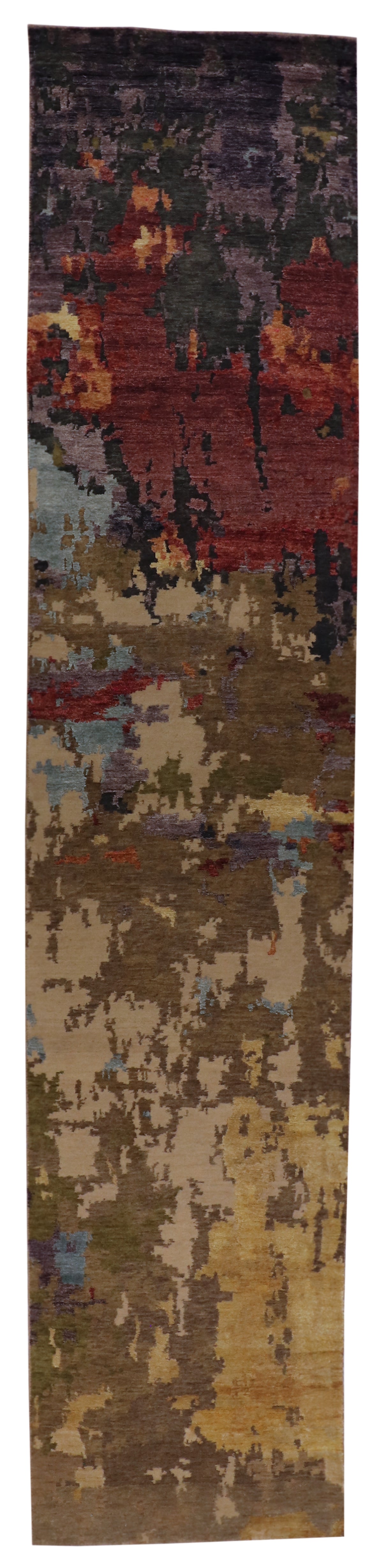 Runner - Modern Fine Wool All Over Rectangle - Hand Knotted Rug