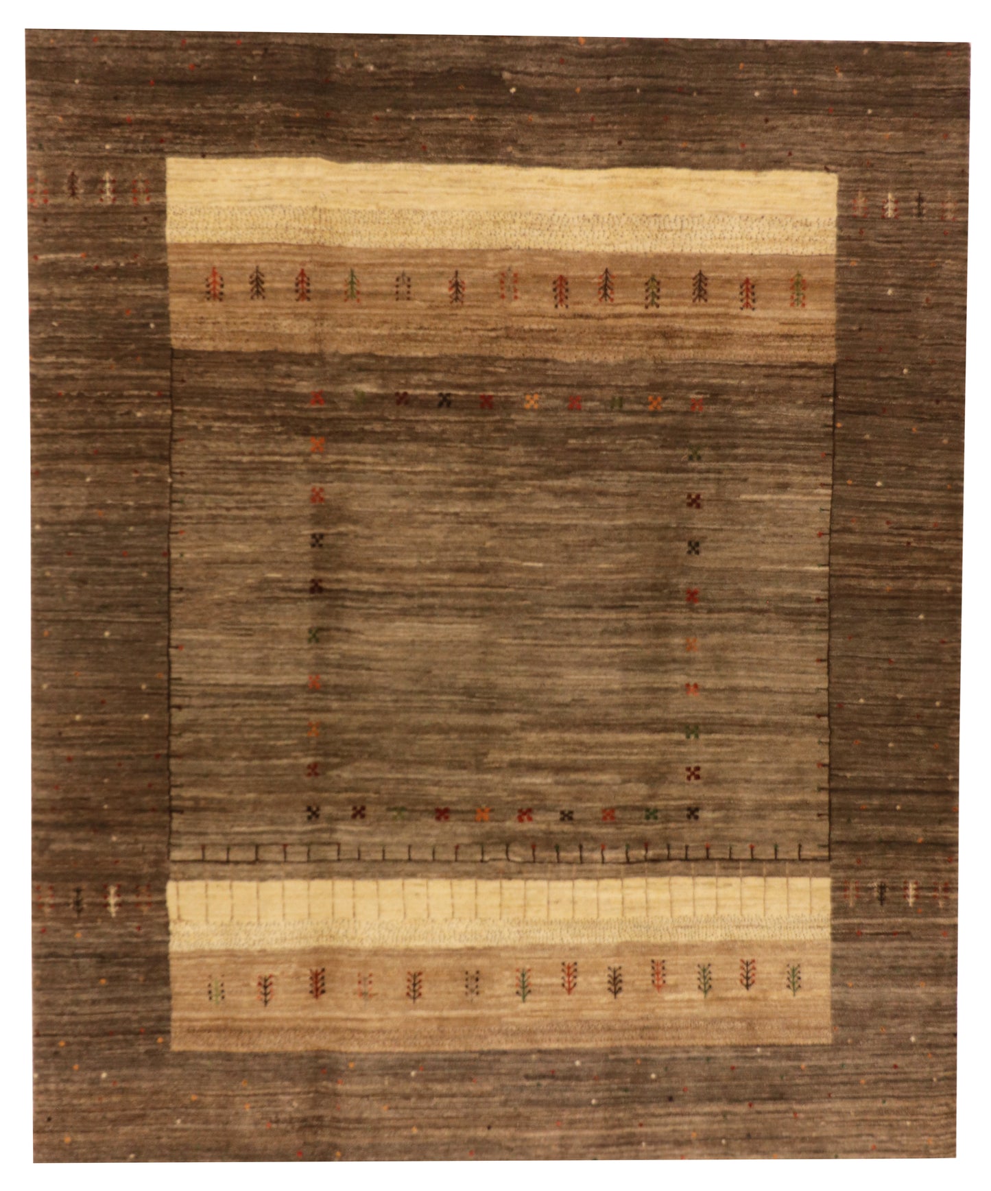 8x10 - Gabbeh Wool All Over Rectangle - Hand Knotted Rug