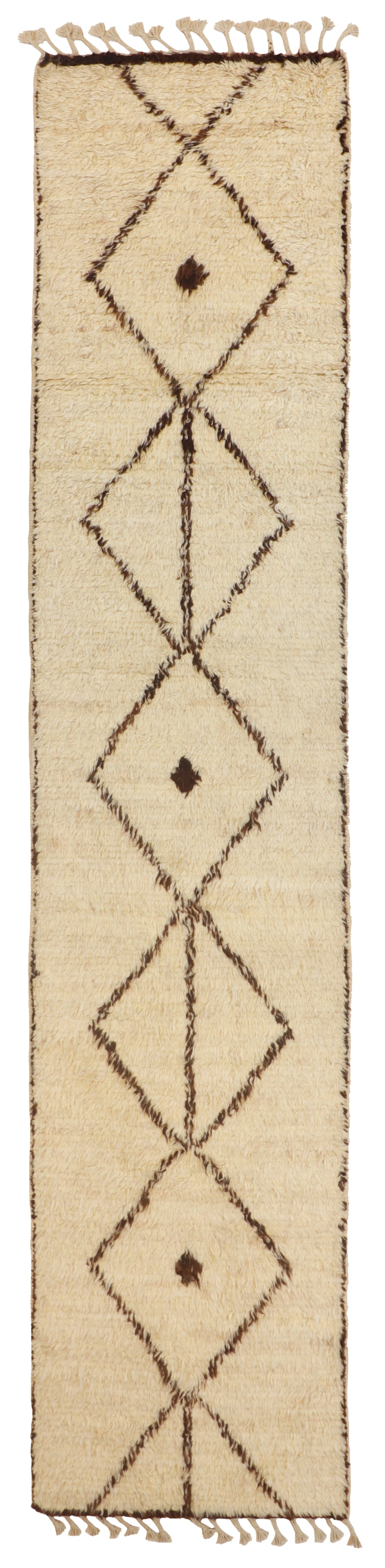 Runner - Moroccan Fine/Wool All Over Rectangle - Hand Knotted Rug