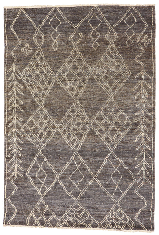 5x7 - Moroccan Fine/Wool All Over Rectangle - Hand Knotted Rug