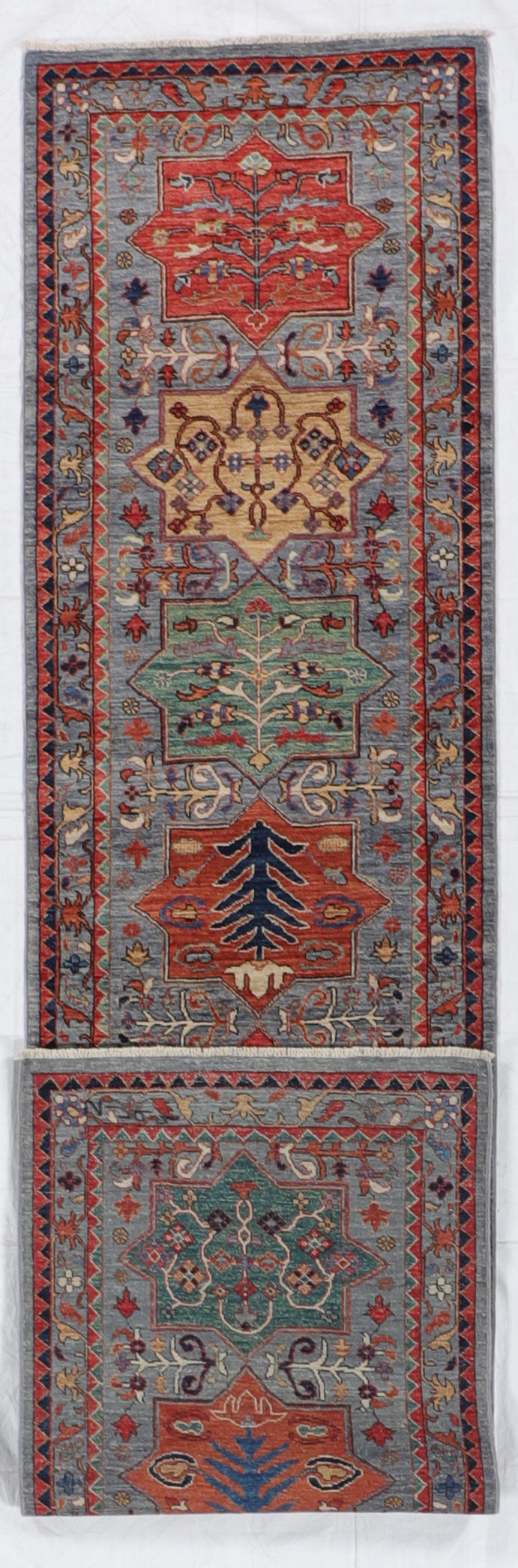 Runner - Shirvan Wool All Over Rectangle - Hand Knotted Rug