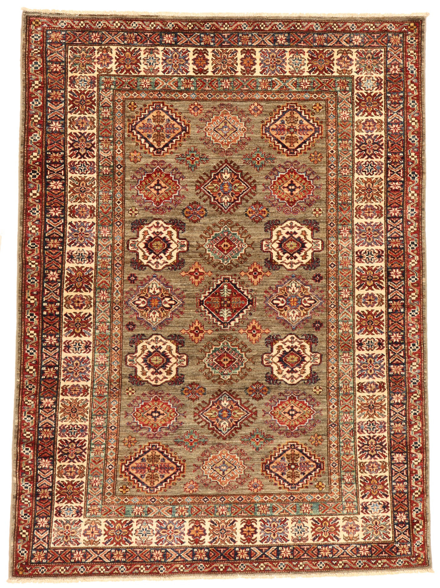 5x7 - Shirvan Wool All Over Rectangle - Hand Knotted Rug