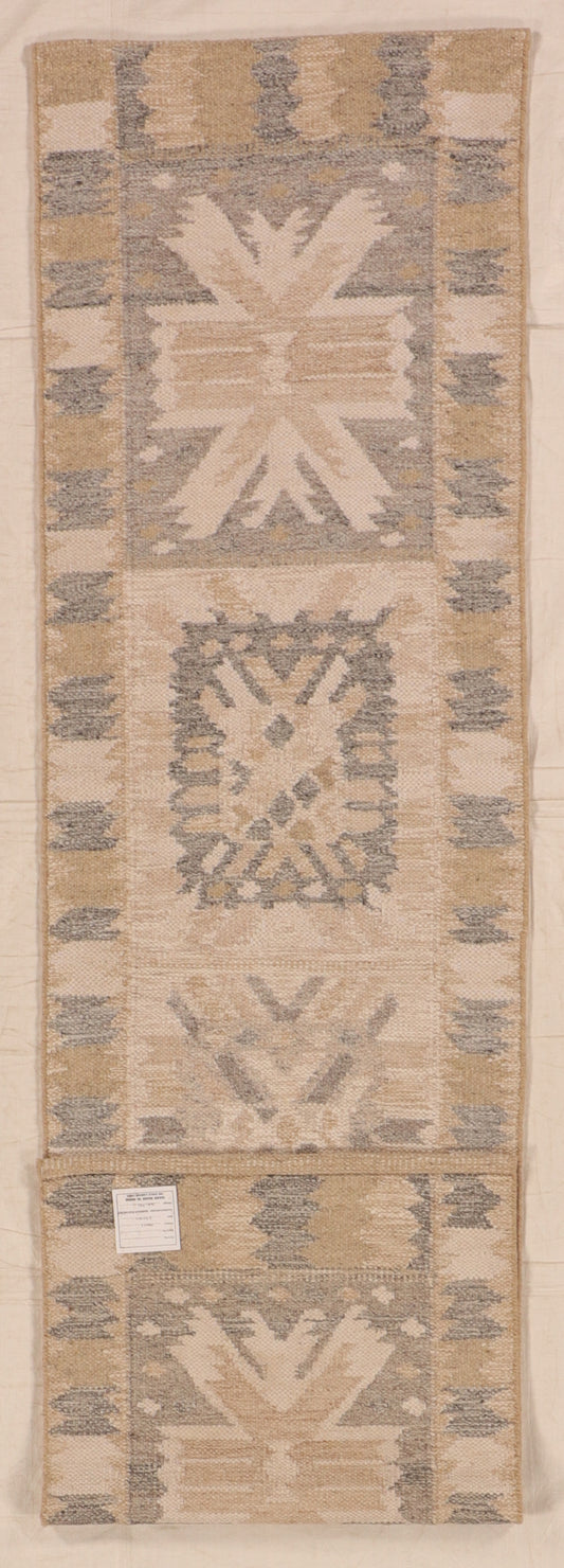 Runner - Scandinavian Fine All Over Rectangle - Hand Knotted Rug