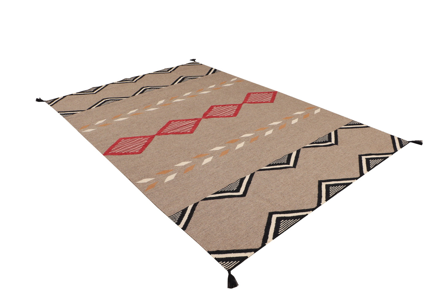 6x9 - Modern Fine/Wool Geometric Rectangle - Hand Knotted Rug