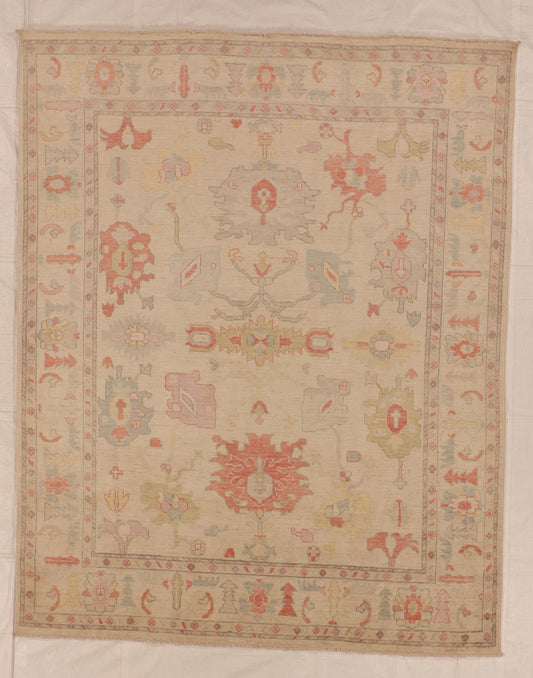 8x10 - Oushak Fine All Over Rectangle - Hand Knotted Rug