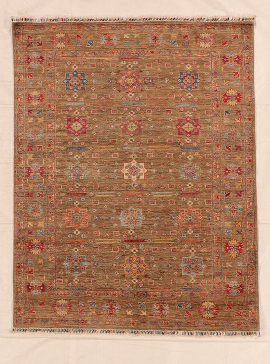 5x7 - Mahal Fine/Wool All Over Square - Hand Knotted Rug