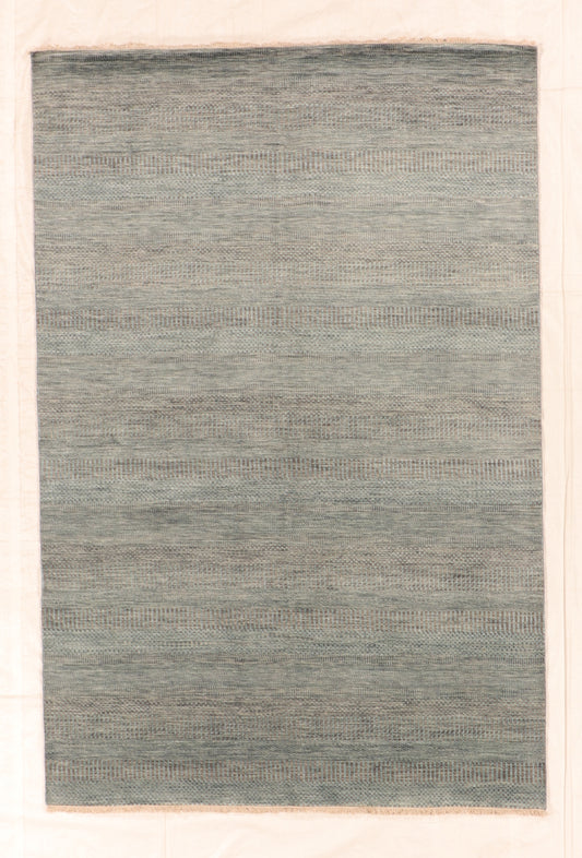 6x9 - Modern Fine/Wool All Over Rectangle - Hand Knotted Rug