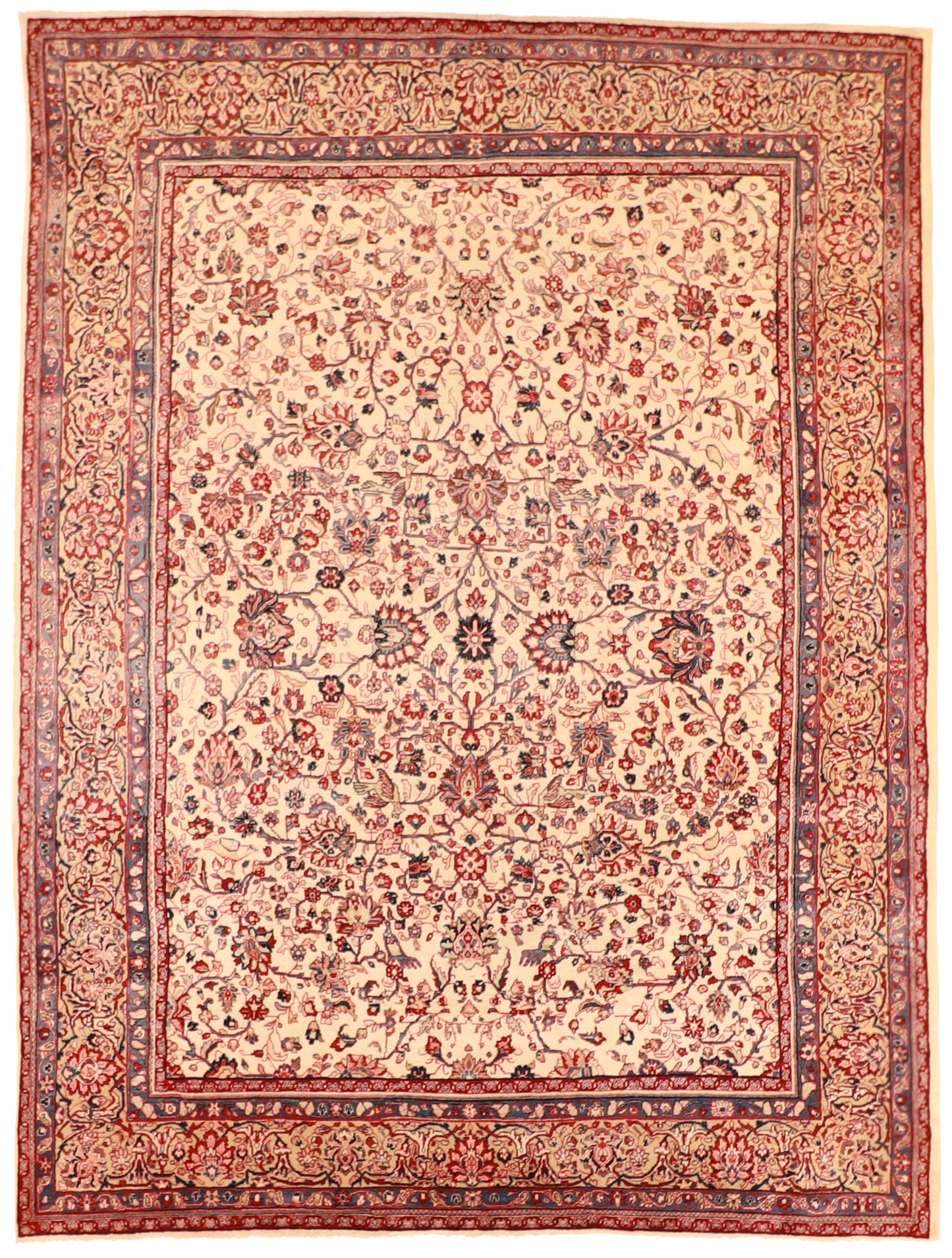 9x12 - Sarouk Fine All Over Rectangle - Hand Knotted Rug
