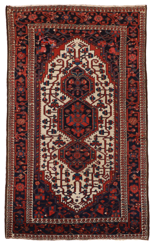 5x7 - Hamadan Fine/Wool All Over Rectangle - Hand Knotted Rug