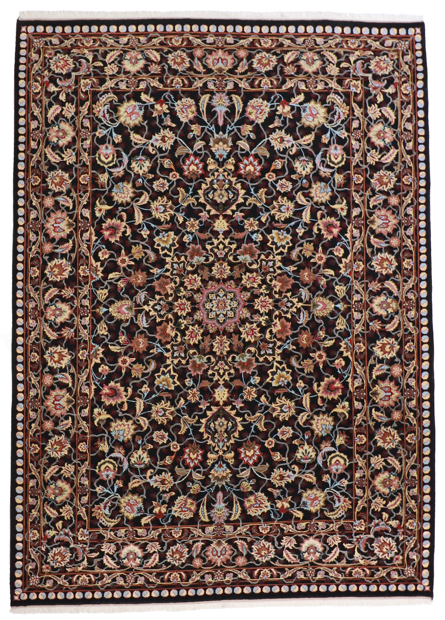 9x12 - Mashad Wool All Over Rectangle - Hand Knotted Rug