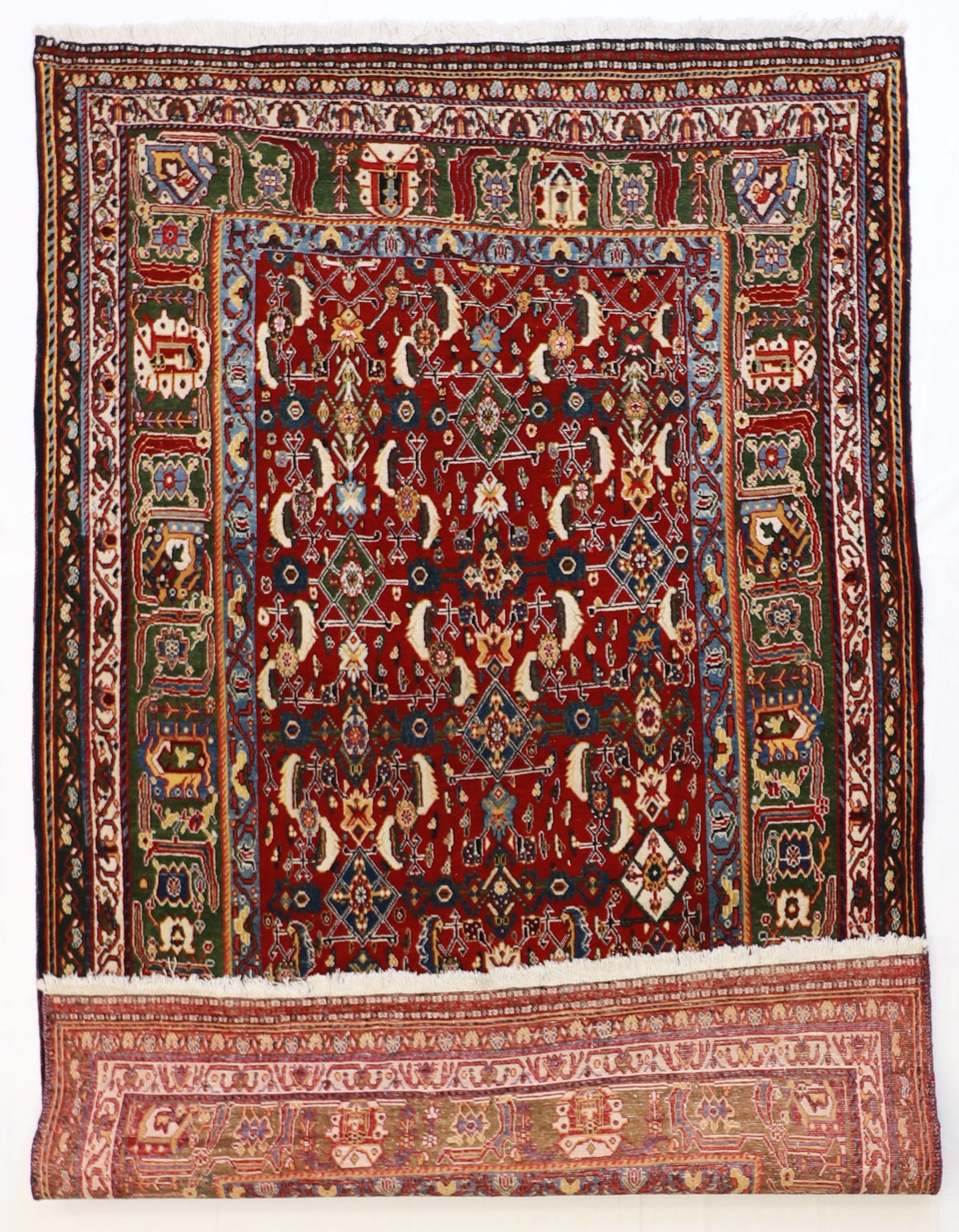 6x9 - Gashqai Wool All Over Rectangle - Hand Knotted Rug