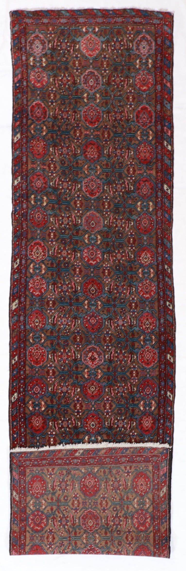 Runner - Azari Antique/Wool Geometric Rectangle - Hand Knotted Rug