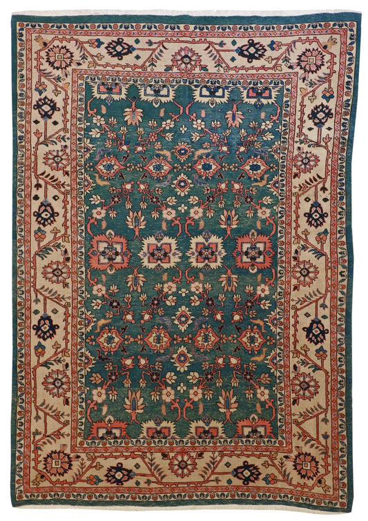 6x9 - Mahal Fine All Over Rectangle - Hand Knotted Rug