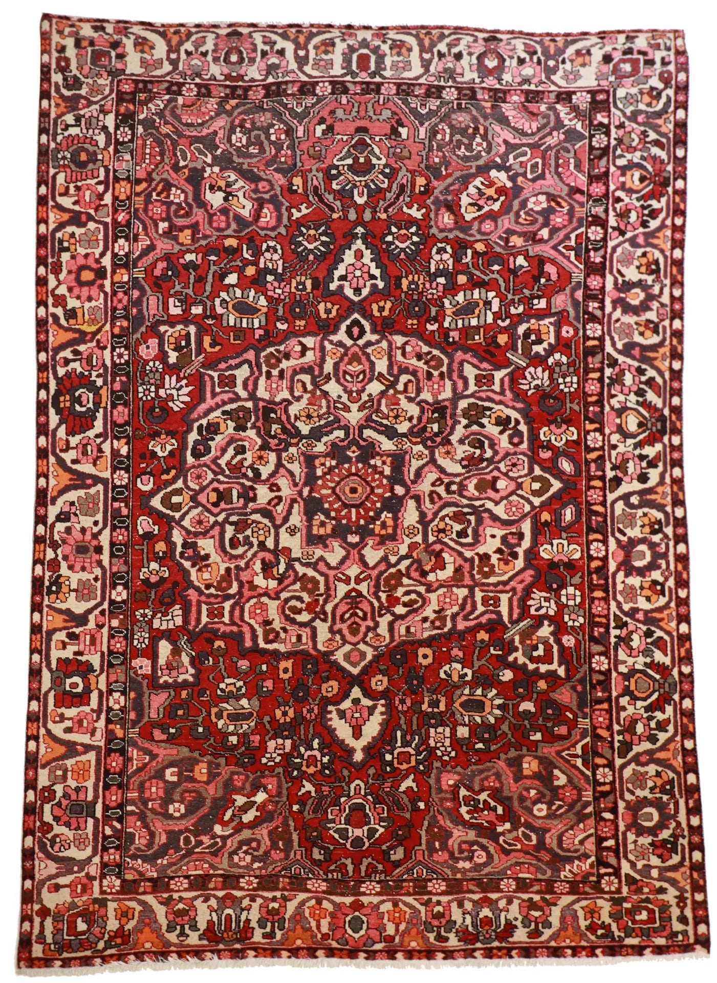 9 x12 - Bakhtiarie Silk Geometric Rectangle - Hand Knotted Rug