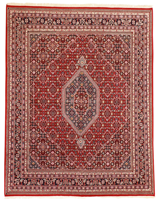 8x10 - Bijar Wool Medallion Rectangle - Hand Knotted Rug