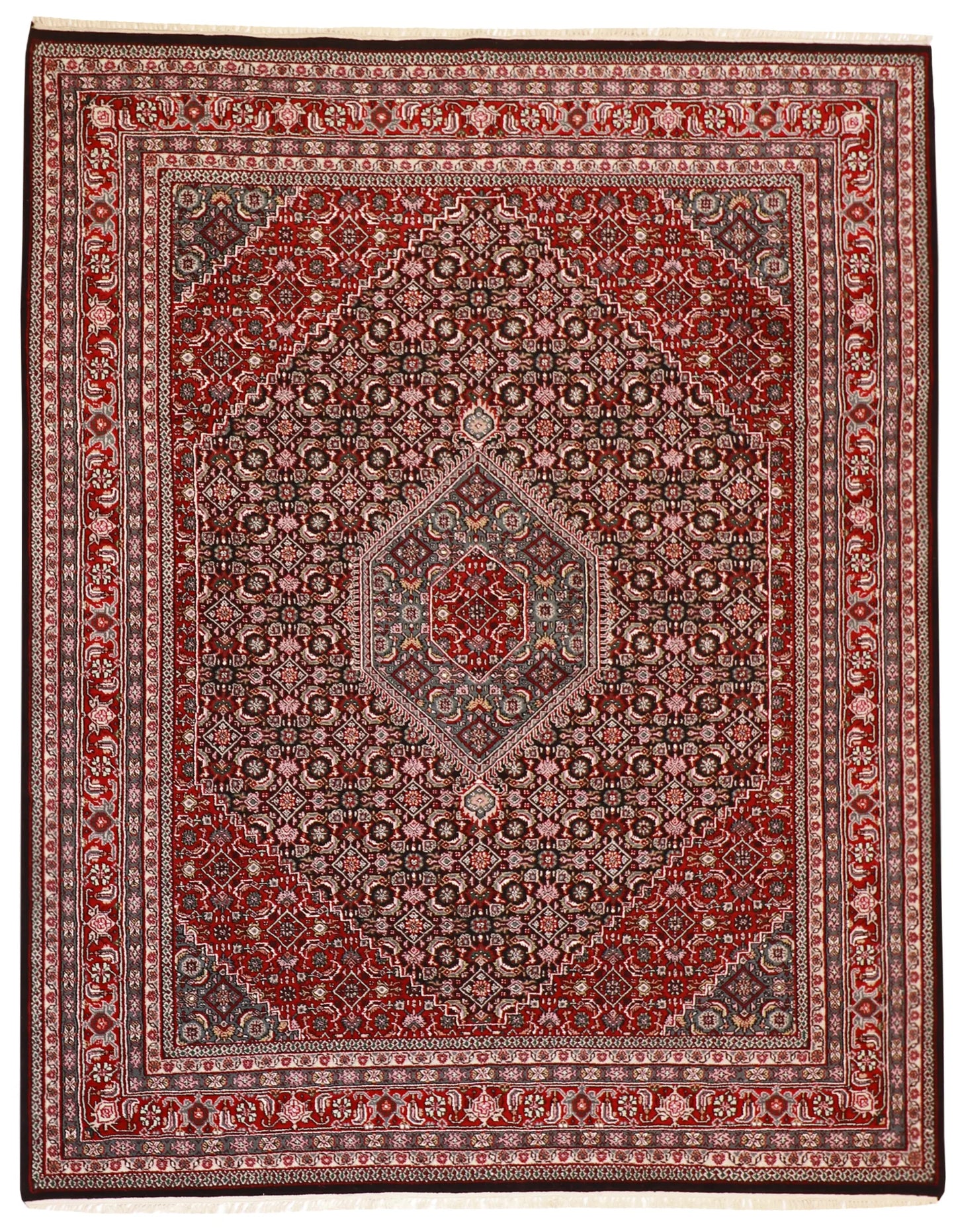 8x10 - Bijar Fine Geometric Rectangle - Hand Knotted Rug