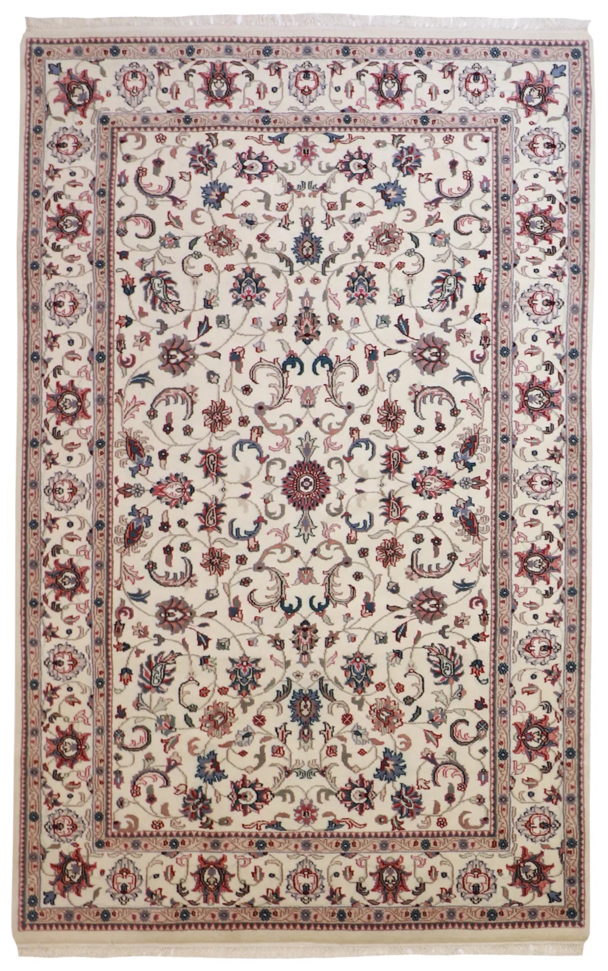 6x9 - Kashan Fine All Over Rectangle - Hand Knotted Rug