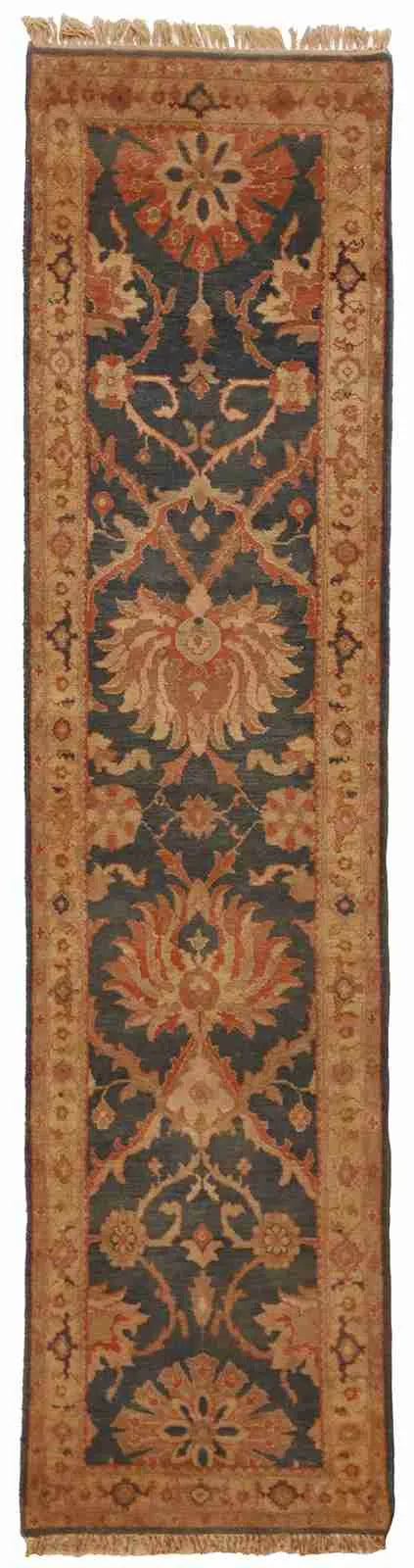 Runner - Mashad Fine Floral Rectangle - Hand Knotted Rug