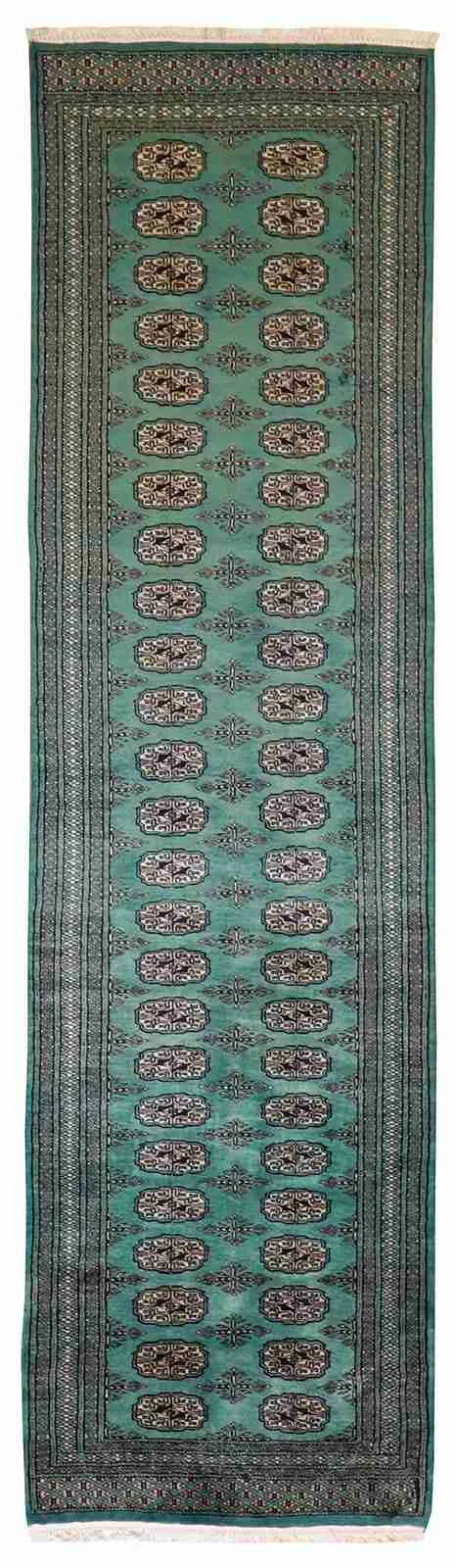 Runner - Bokhara Fine Geometric Rectangle - Hand Knotted Rug