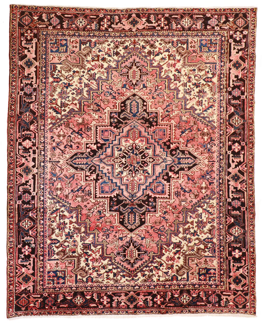 8x10 - Heriz Wool Medallion Rectangle - Hand Knotted Rug