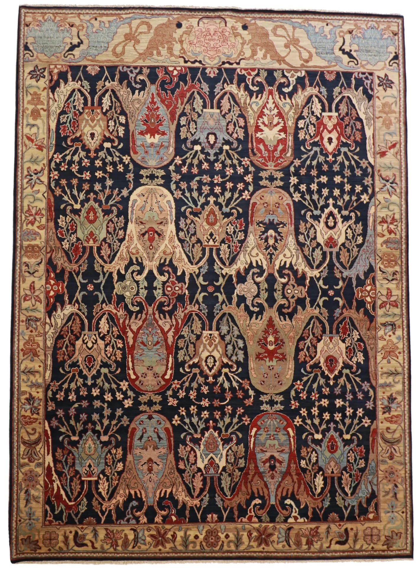 9 x12 - Yazd Fine All Over Rectangle - Hand Knotted Rug