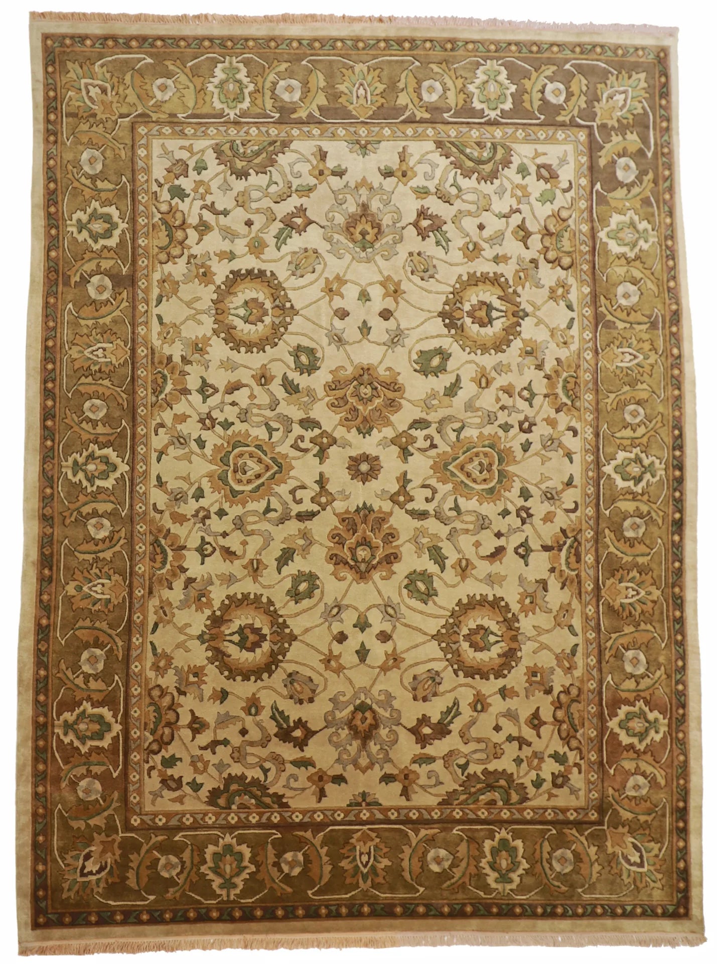 9 x12 - Tibetan Fine Floral Rectangle - Hand Knotted Rug