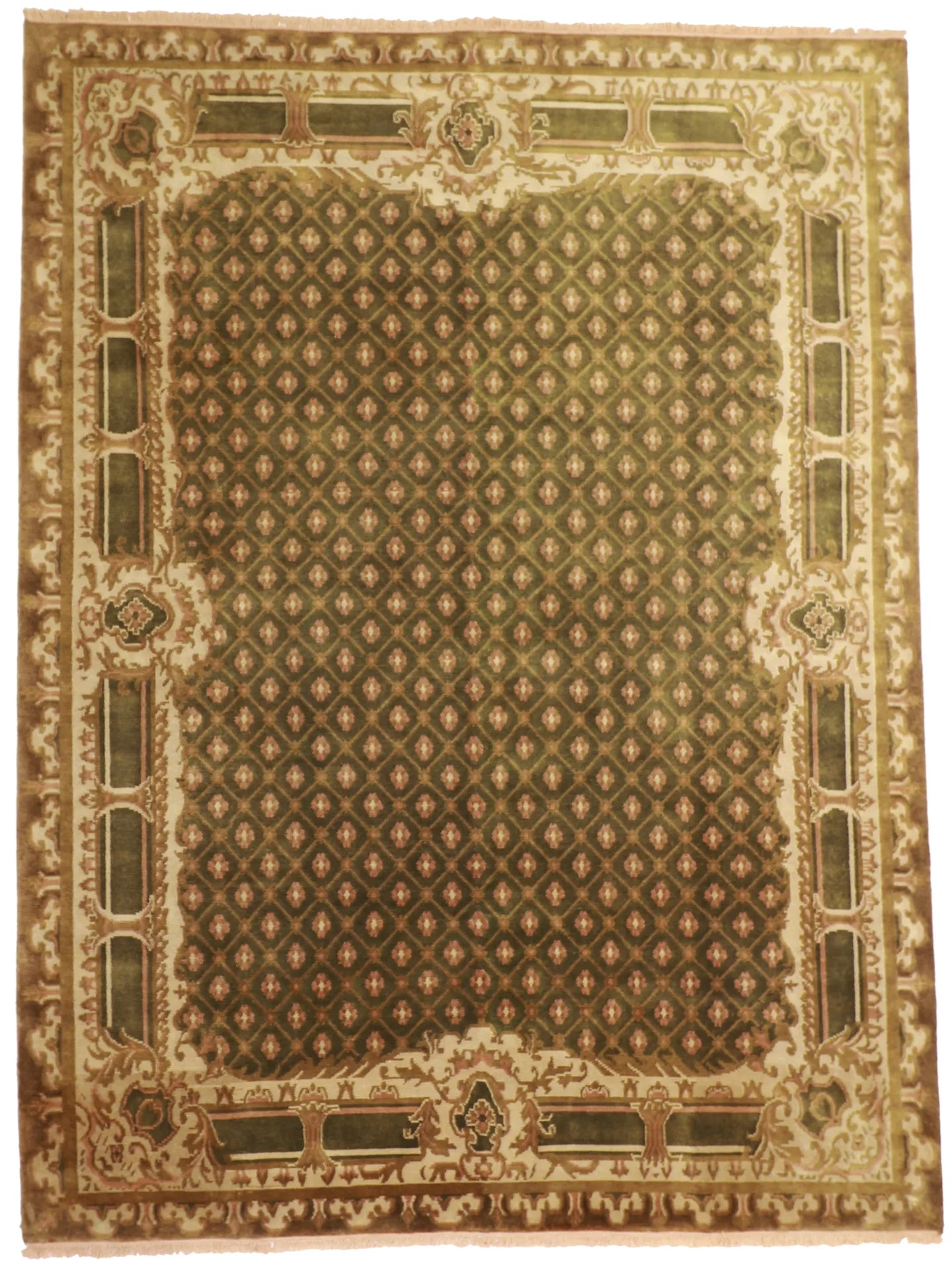 9 x12 - Tibetan Fine All Over Rectangle - Hand Knotted Rug