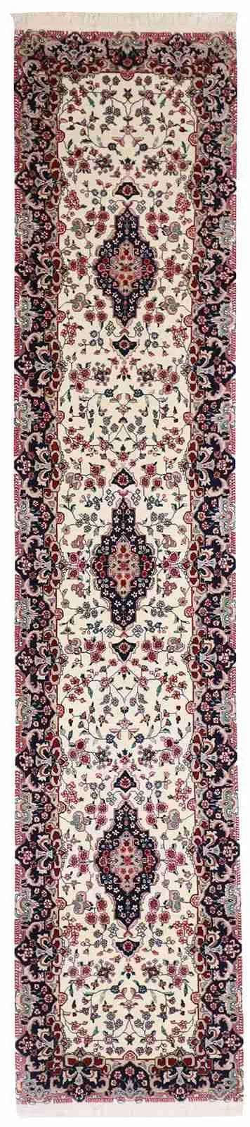 Runner - Yazd Fine Floral Rectangle - Hand Knotted Rug