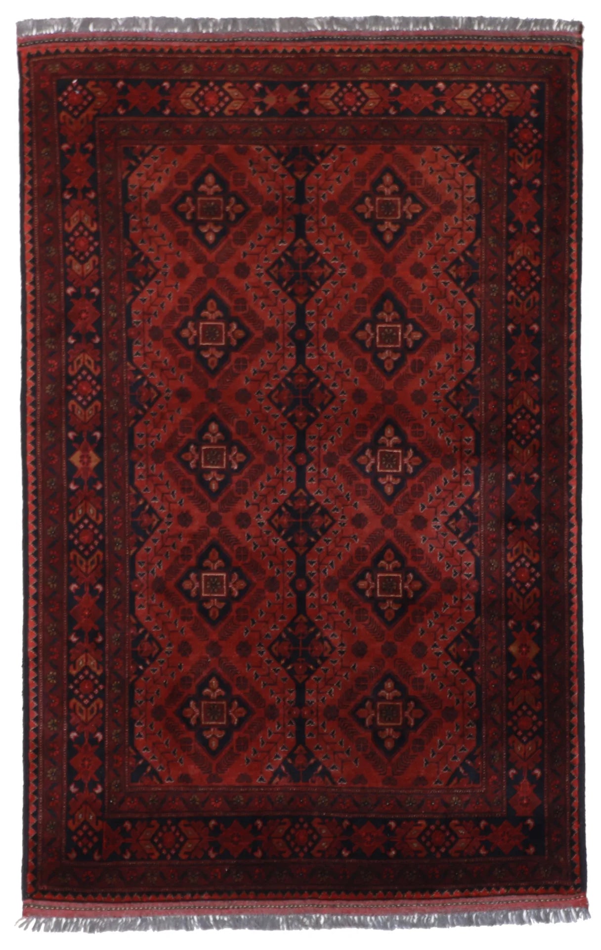 4.1x6 - Khan Mohamadie Fine/Wool All Over Rectangle - Hand Knotted Rug