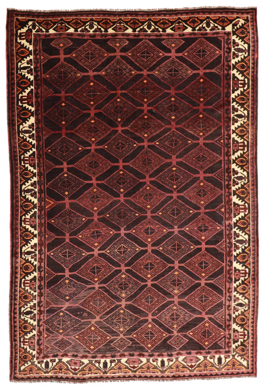 6x9 - Lori Wool Geometric Rectangle - Hand Knotted Rug