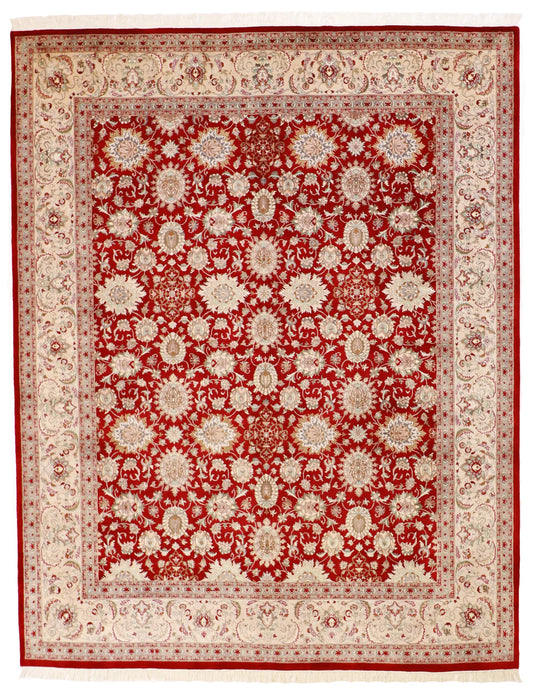 8x10 - Qum Wool All Over Rectangle - Hand Knotted Rug