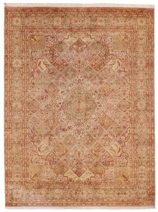 9x12 - Tabriz Fine All Over Rectangle - Hand Knotted Rug