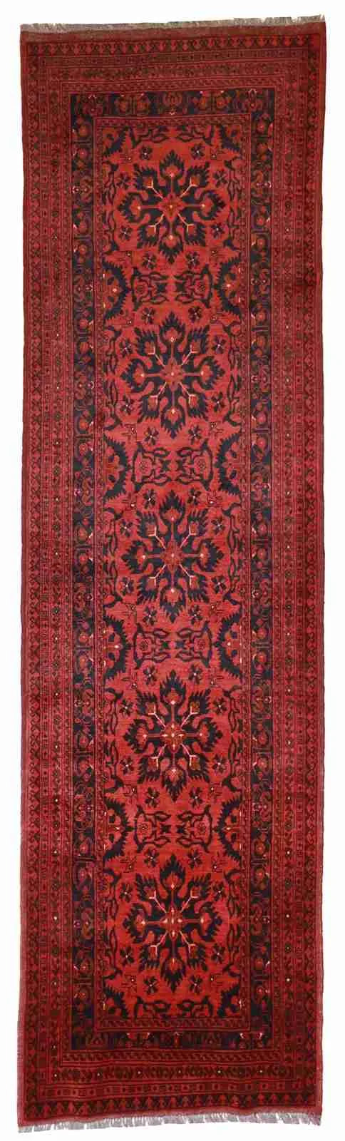 Runner - Khan Mohamadie Fine Geometric Rectangle - Hand Knotted Rug