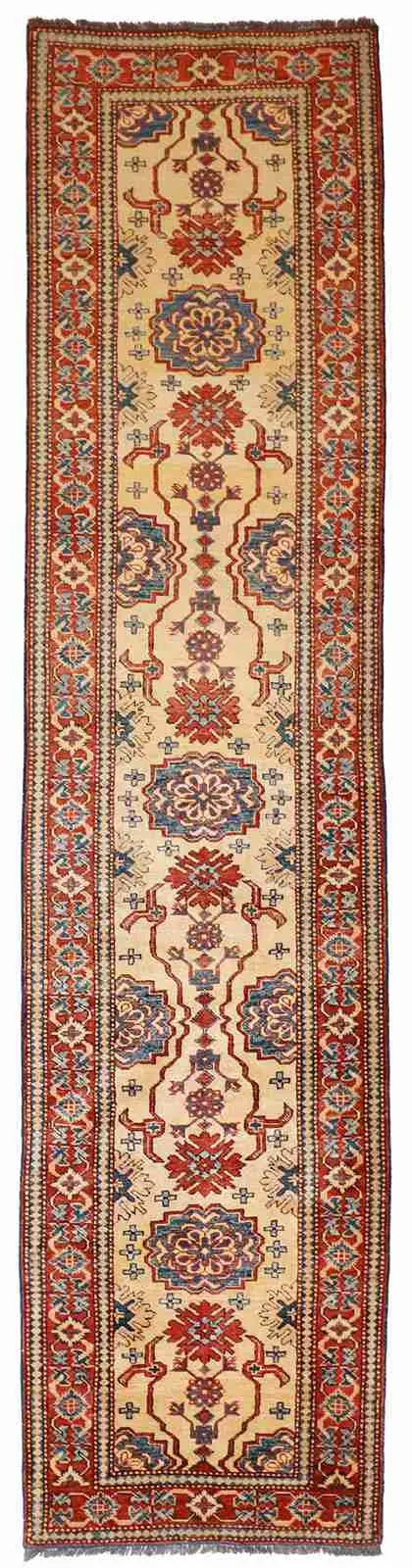 Runner - Serapie Fine Geometric Rectangle - Hand Knotted Rug